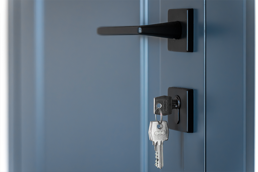entry door lock set installation on front door in Austin TX