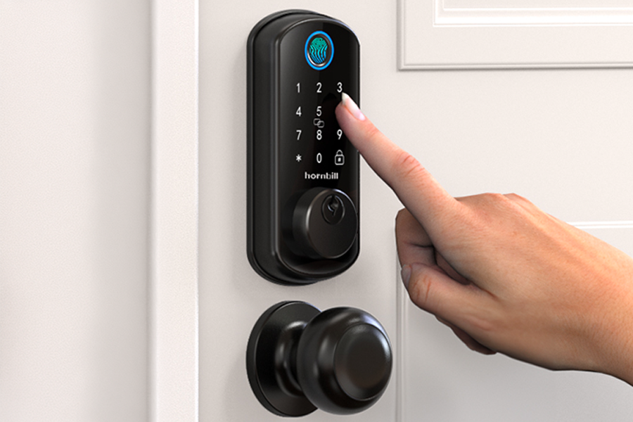 front door lock set installation for Austin home
