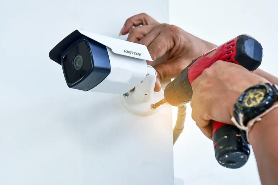 IP camera installation for Austin business security system